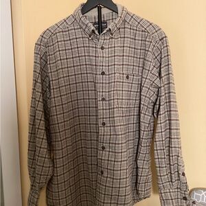Woolrich Men's Checkered Shirt - Beige and Brown
